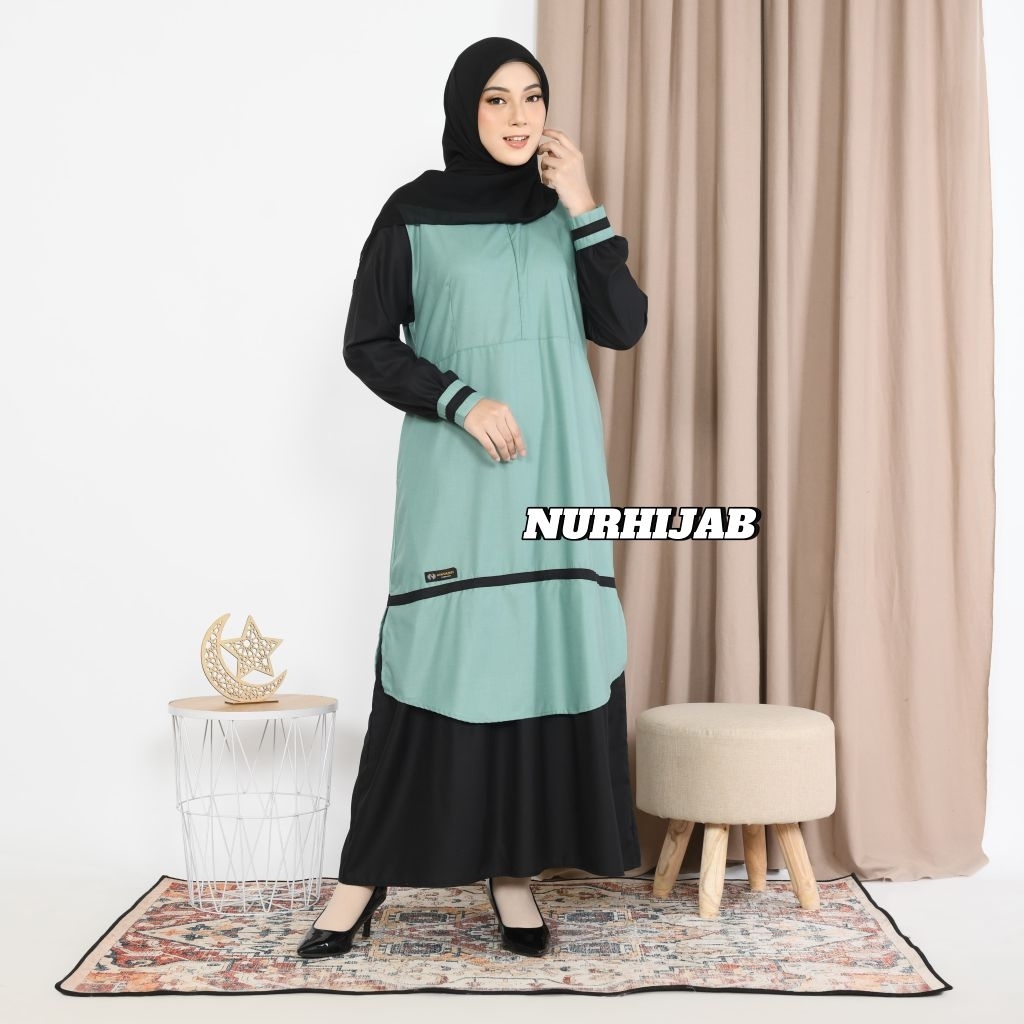 Khaira Dress warna sage